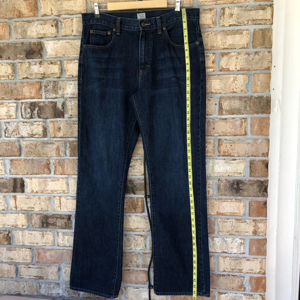 J.crew Cotton Style 86572 Mens Blue Wash Boot Cut‎ Jeans  34W 34L